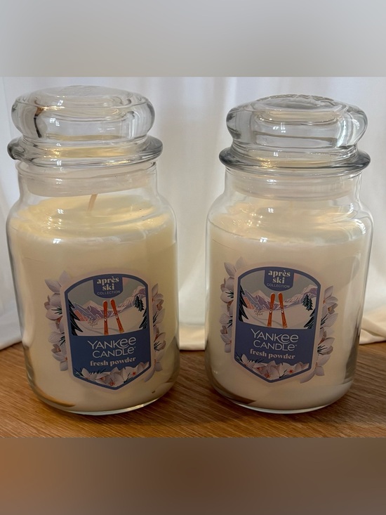 Yankee Candle Other - 2 - YANKEE CANDLE LARGE 22 OZ.  FRESH POWDER Scented Single Wick Jar Candle NEW